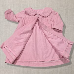 Dondolo Baby Girl Pink Corduroy Dress Coat Peter Pan Collar 9M